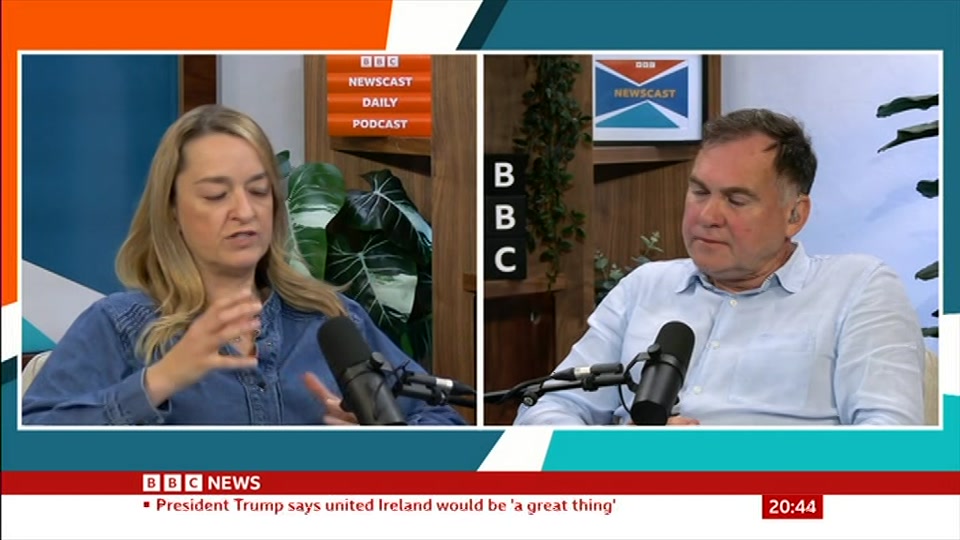 Broadcast still at 14m. BBC News, Newscast, 12 September 2026.