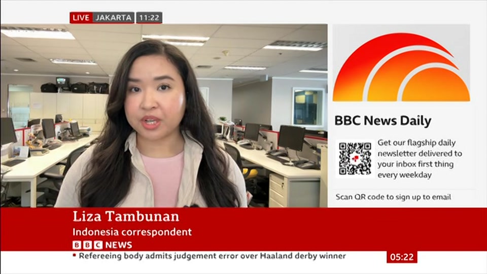 Still from BBC News at 22:30