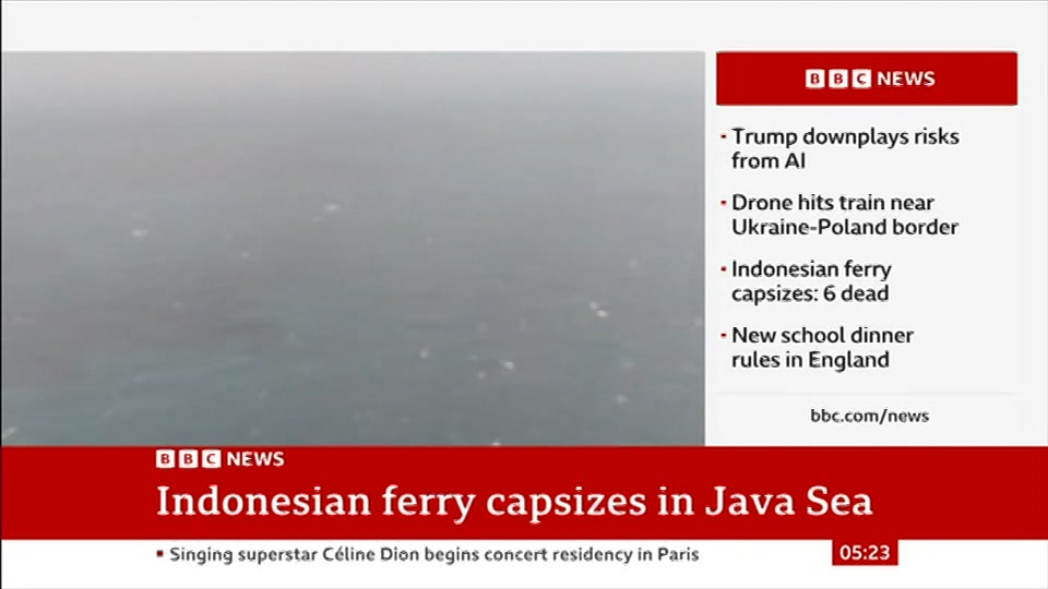 Broadcast still at 23m. BBC News, 14 September 2026.