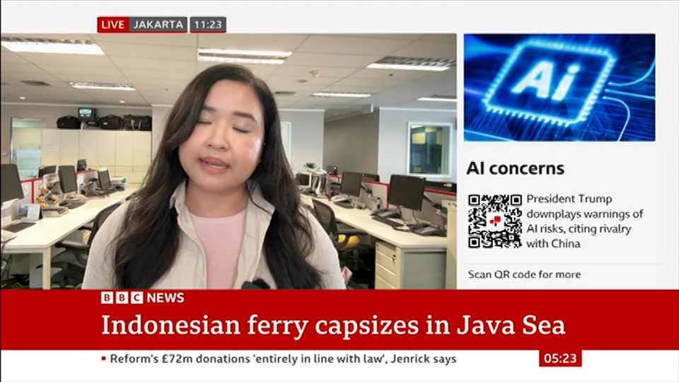 Still from BBC News at 23:30
