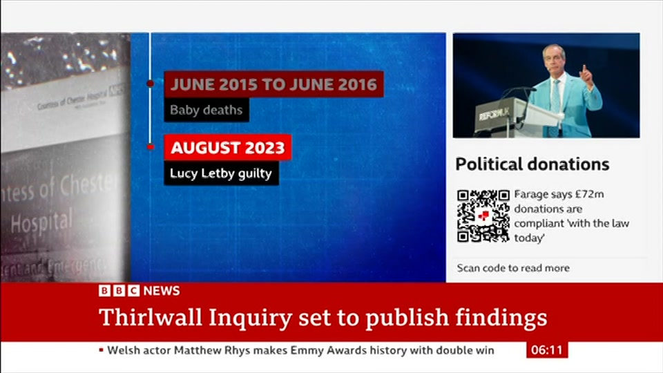 Broadcast still at 11m 30s. BBC News, 15 September 2026.