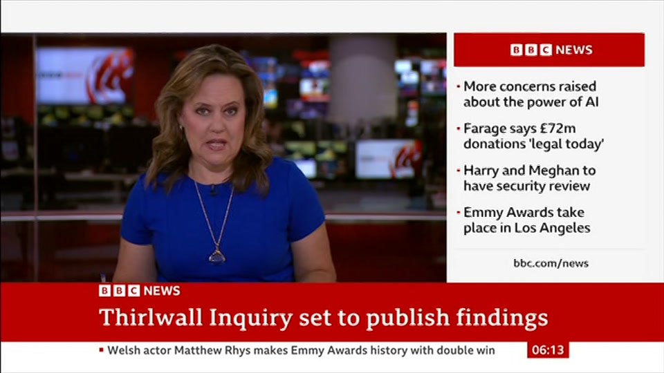 Still from BBC News at 13:00