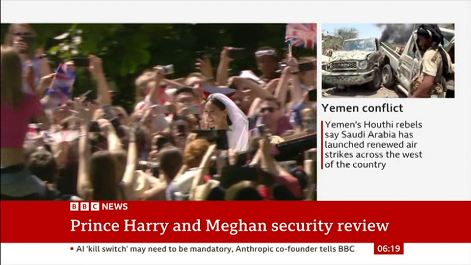 Broadcast still at 19m 30s. BBC News, 15 September 2026.