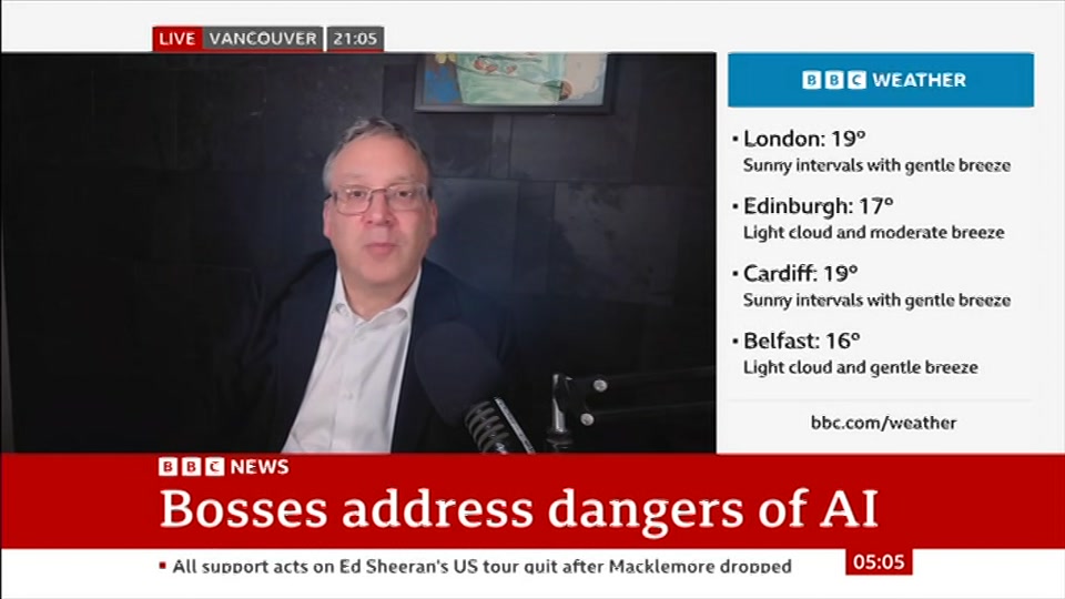 Broadcast still at 5m 30s. BBC News, 16 September 2026.