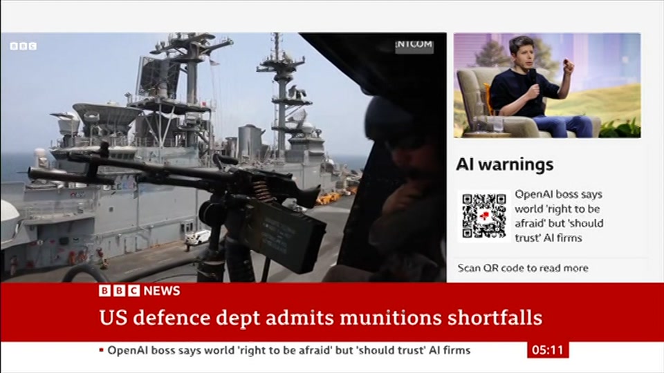 Still from BBC News at 11:00