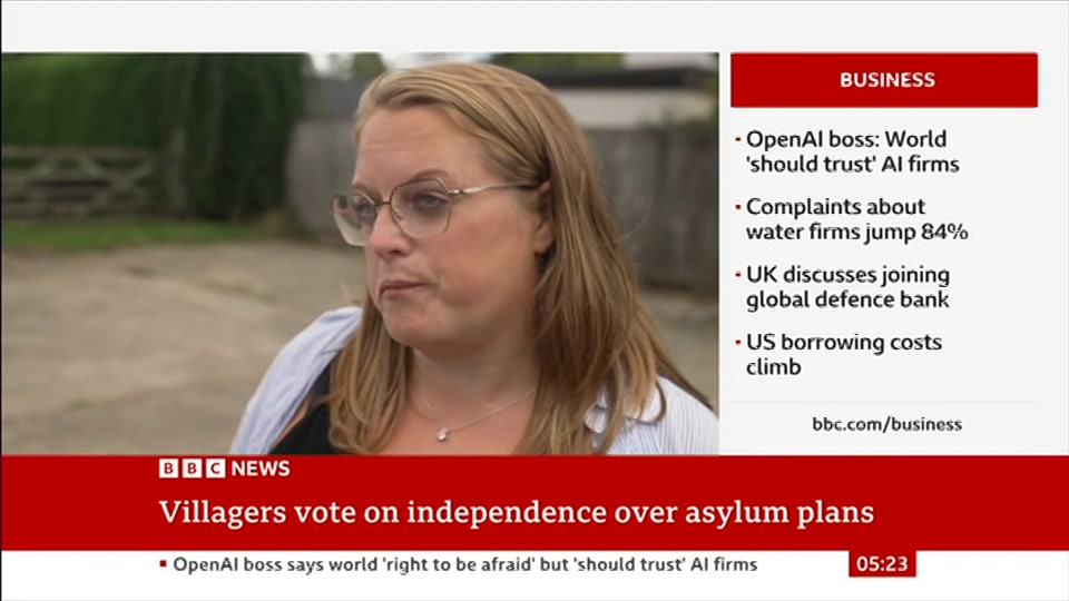 Broadcast still at 23m 30s. BBC News, 16 September 2026.