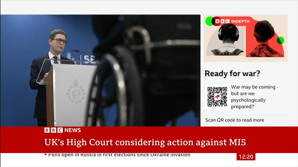 Still from BBC News at 20:30
