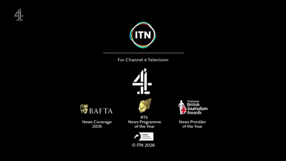 Broadcast still at 2m. Channel 4, Channel 4 News Summary, 18 September 2026.