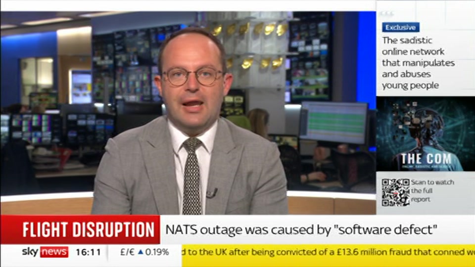 Still from Sky News at 11:00