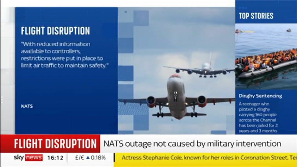 Broadcast still at 12m. Sky News, Sky News Today, 18 September 2026.