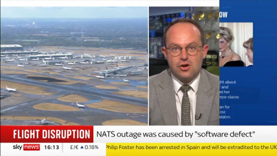 Still from Sky News at 13:00