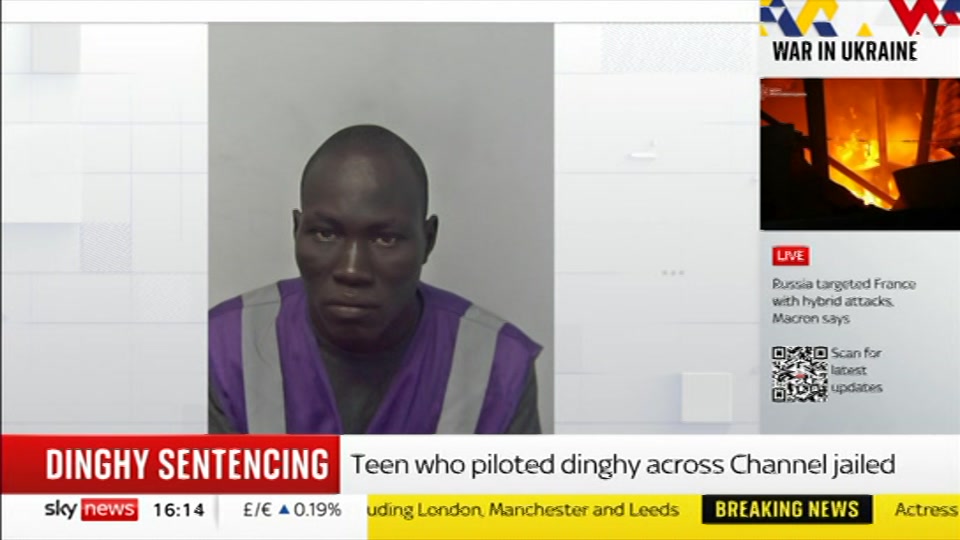 Still from Sky News at 14:00