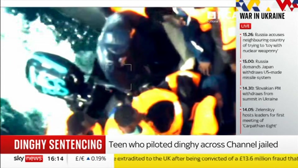 Still from Sky News at 14:30