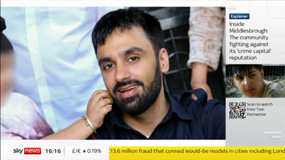 Still from Sky News at 16:00