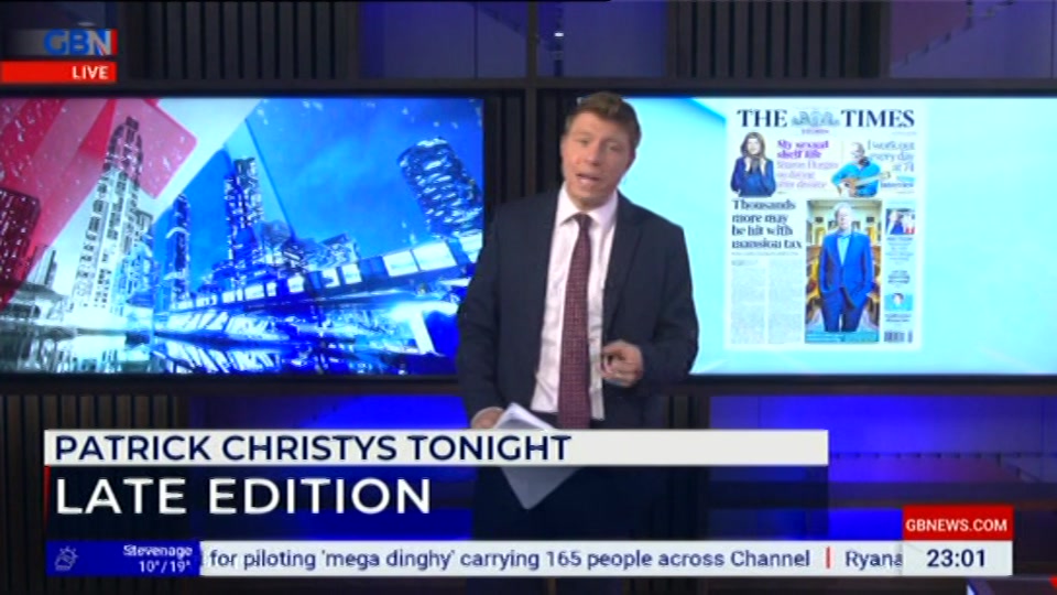 Still from GB News at 1:00