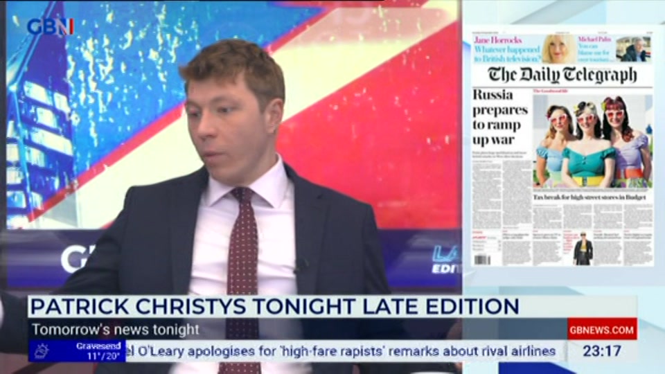 Still from GB News at 17:00