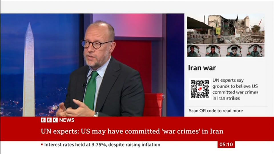 Broadcast still at 10m 30s. BBC News, 18 September 2026.