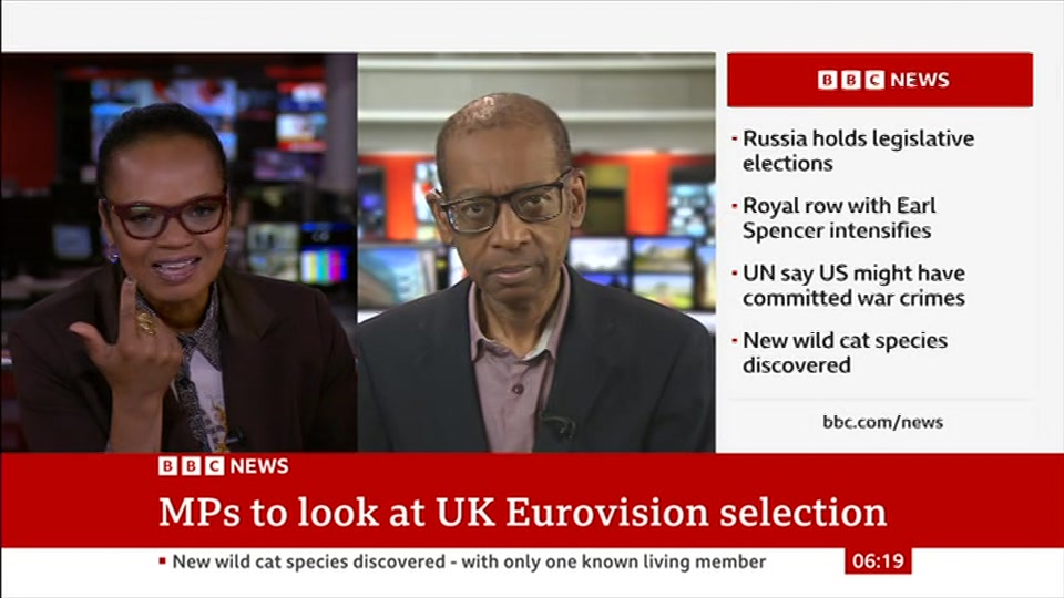 Broadcast still at 19m 30s. BBC News, 18 September 2026.