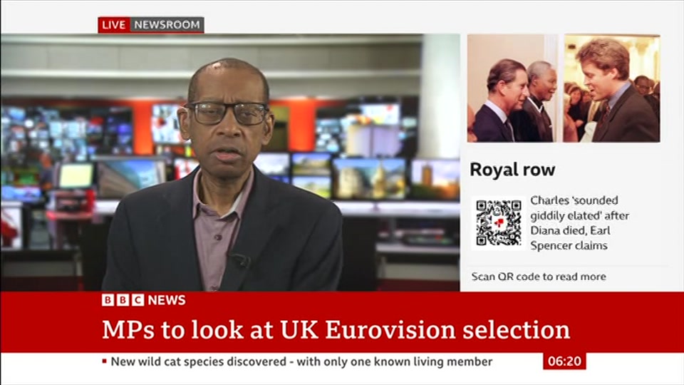 Still from BBC News at 20:00