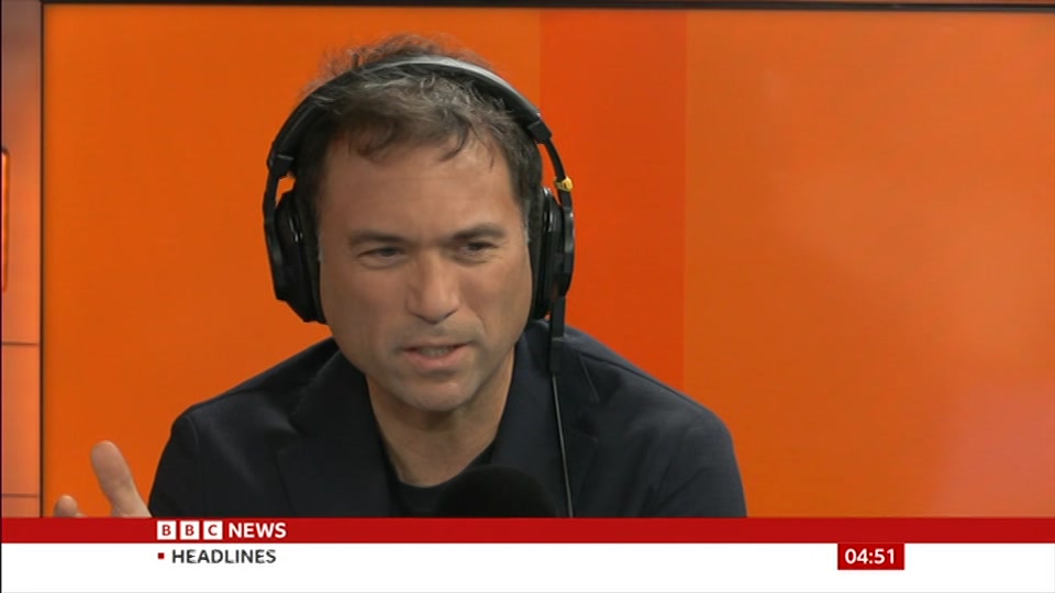 Broadcast still at 21m 30s. BBC News, The Media Show, 19 September 2026.
