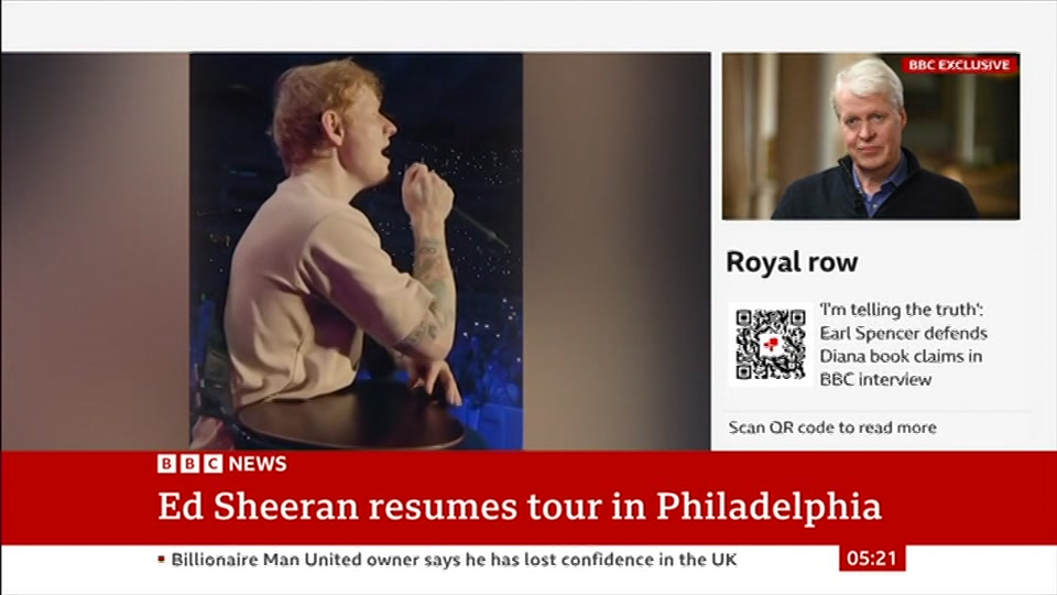 Still from BBC News at 21:00