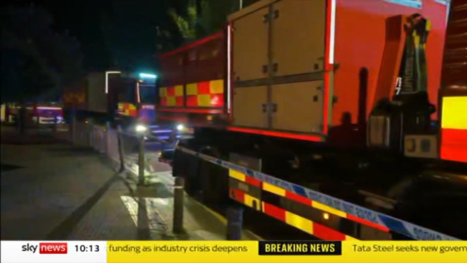 Still from Sky News at 13:30