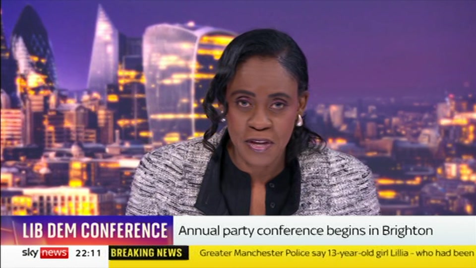 Still from Sky News at 11:00