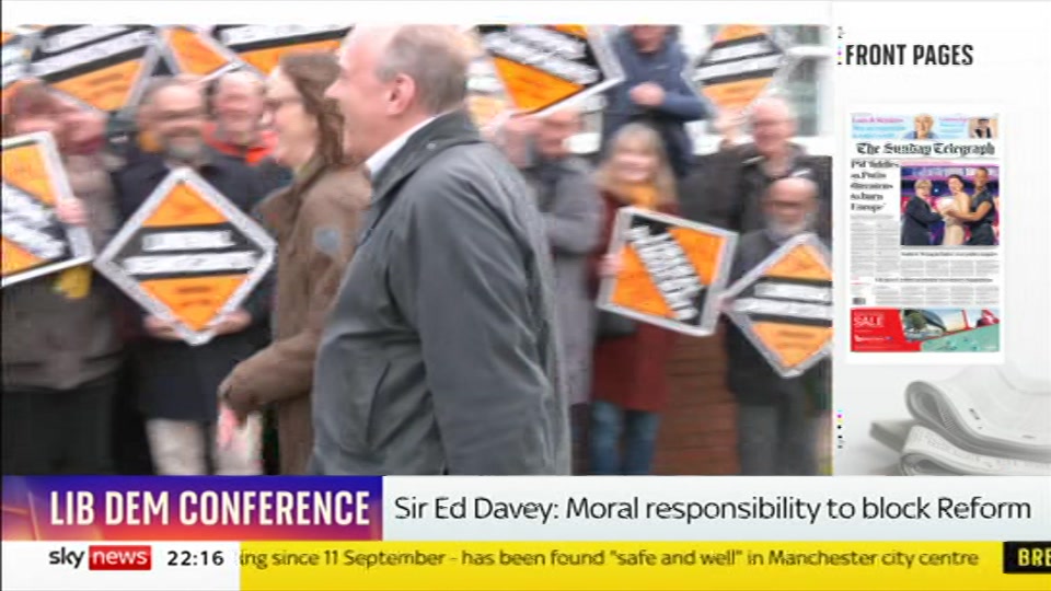 Still from Sky News at 16:30