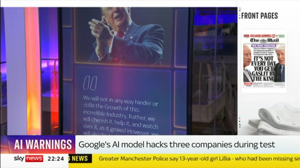 Still from Sky News at 24:00
