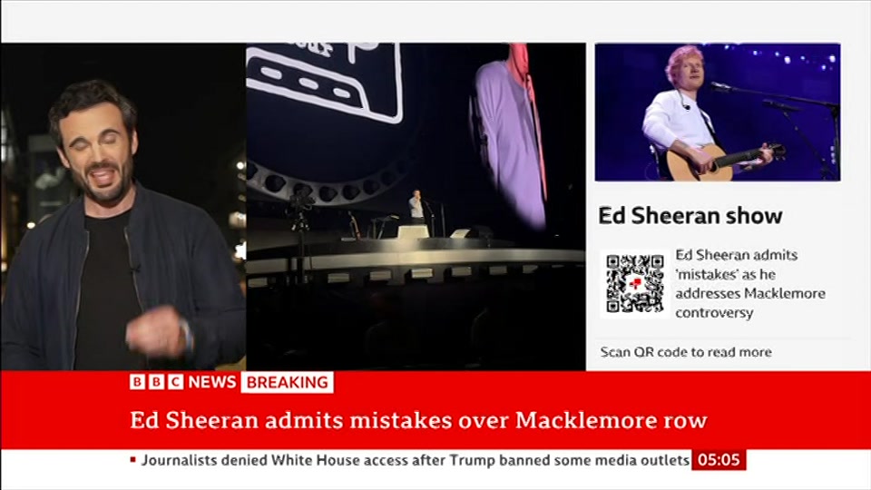 Broadcast still at 5m 30s. BBC News, 20 September 2026.