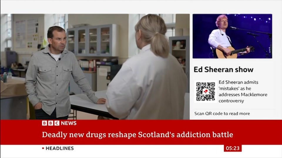 Still from BBC News at 23:30