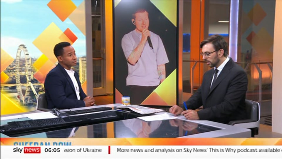 Still from Sky News at 5:30