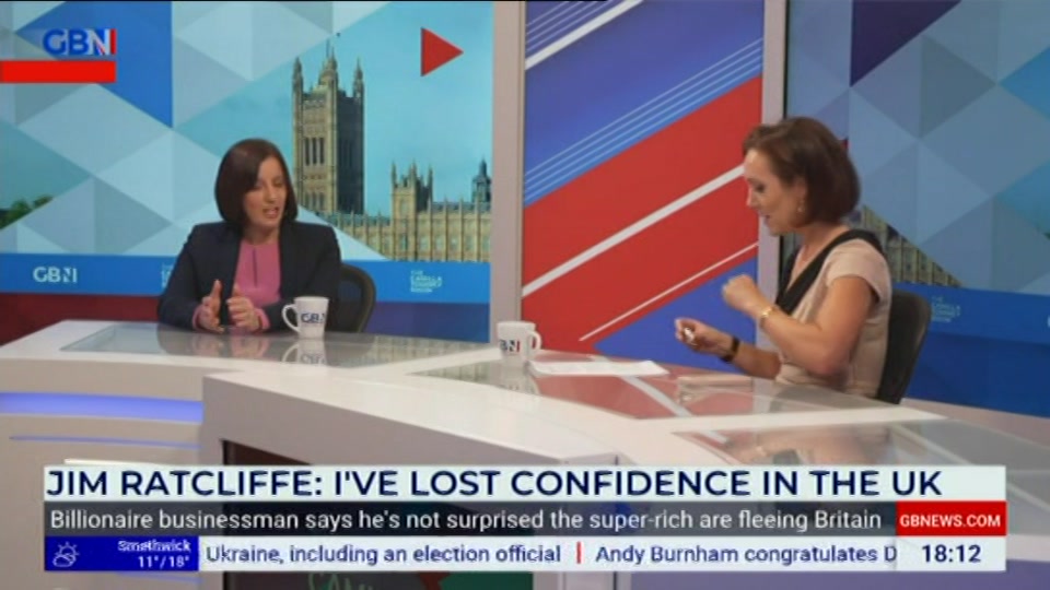 Still from GB News at 12:00