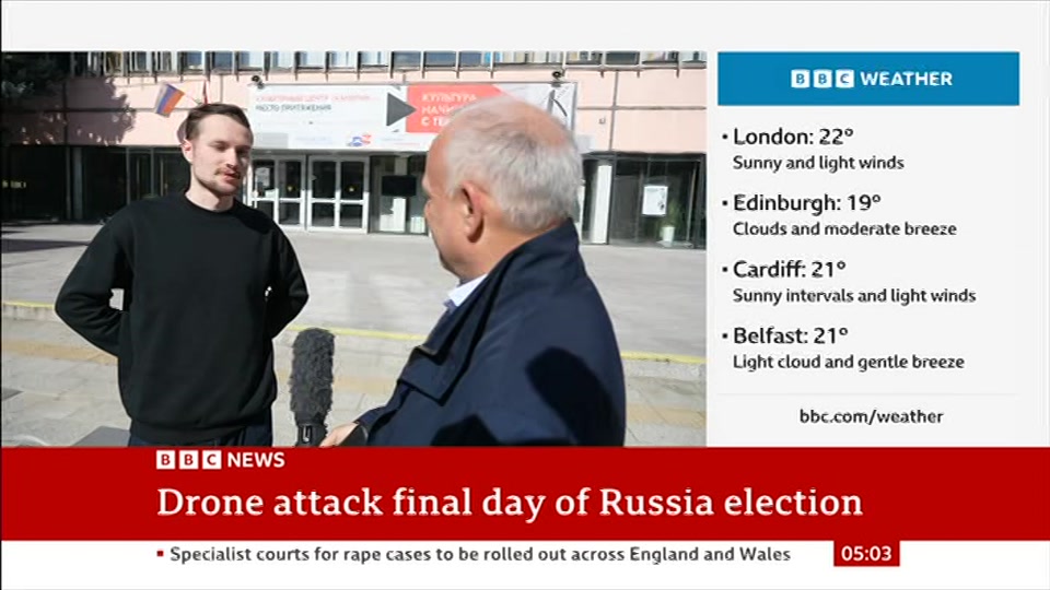 Still from BBC News at 3:00