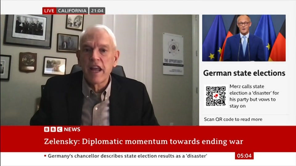 Broadcast still at 4m 30s. BBC News, 21 September 2026.