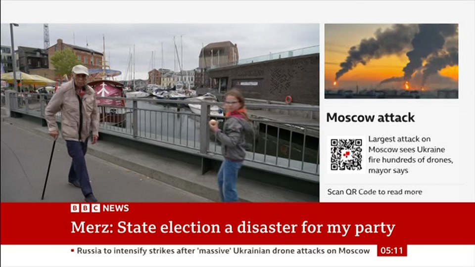 Still from BBC News at 11:00