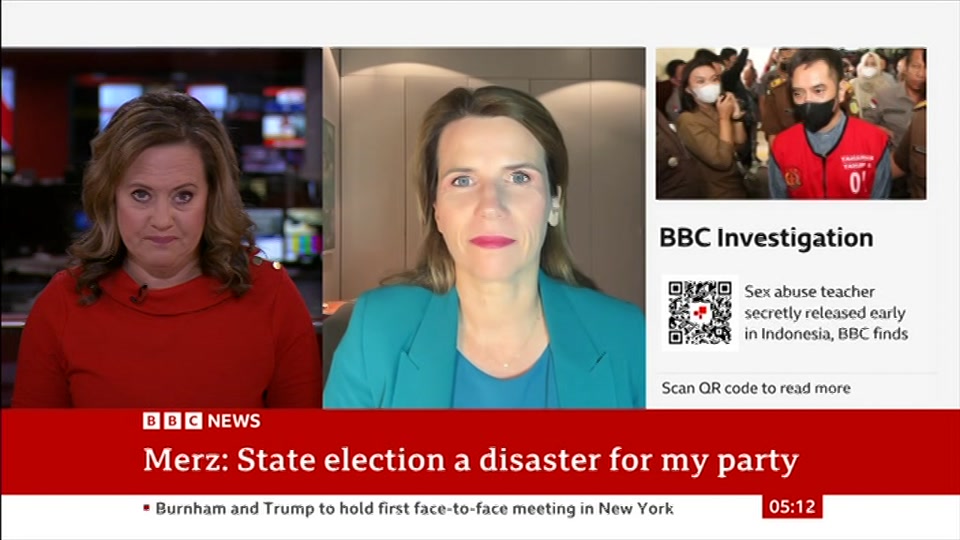 Broadcast still at 12m 30s. BBC News, 21 September 2026.