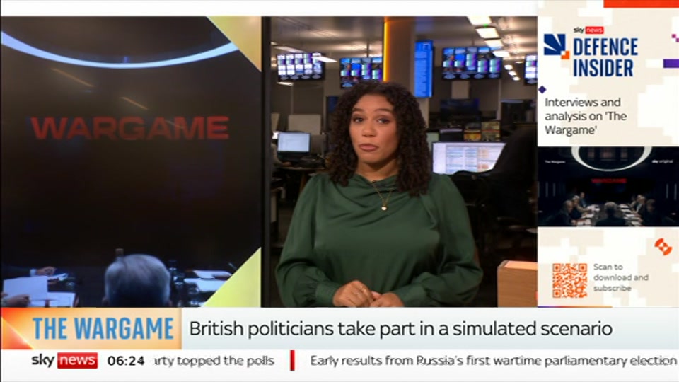 Broadcast still at 24m. Sky News, Mornings, 21 September 2026.