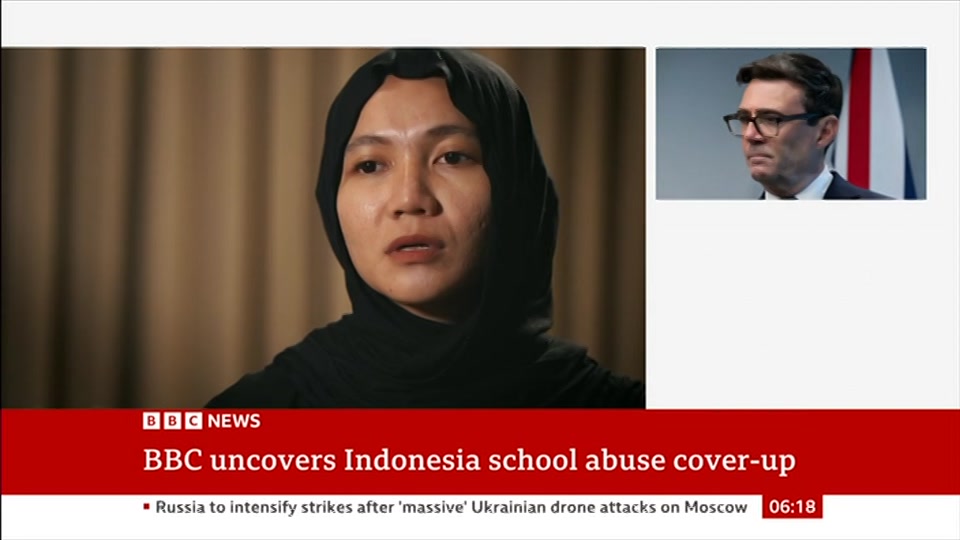 Broadcast still at 18m. BBC News, 21 September 2026.
