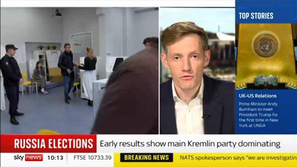 Still from Sky News at 13:00