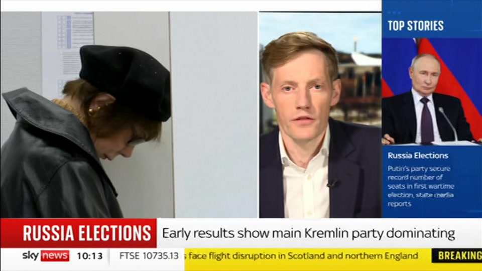 Still from Sky News at 13:30