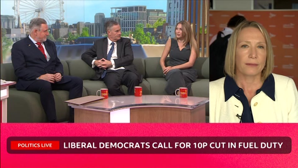 Broadcast still at 14m. BBC Two, Politics Live, 21 September 2026.