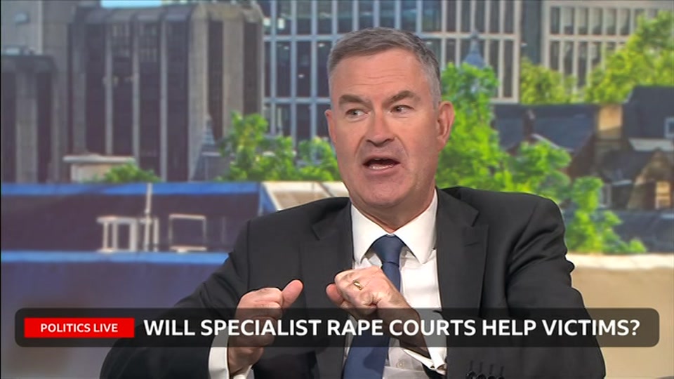 Broadcast still at 26m. BBC Two, Politics Live, 21 September 2026.