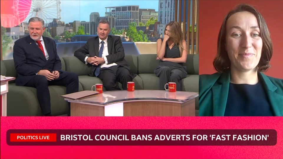 Broadcast still at 40m. BBC Two, Politics Live, 21 September 2026.