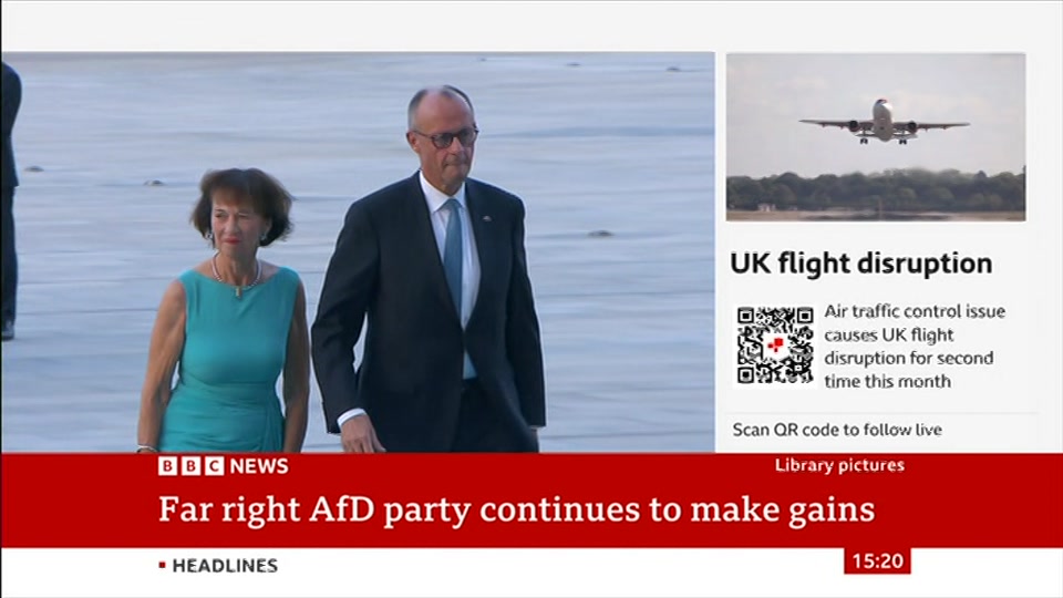 Broadcast still at 20m 30s. BBC News, Verified Live, 21 September 2026.