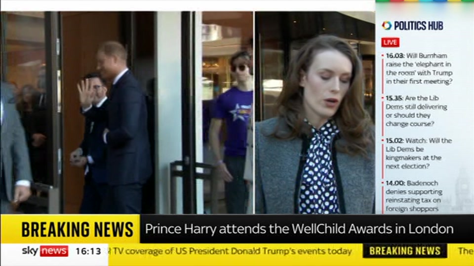 Broadcast still at 13m. Sky News, Sky News Today with Jayne Secker, 21 September 2026.