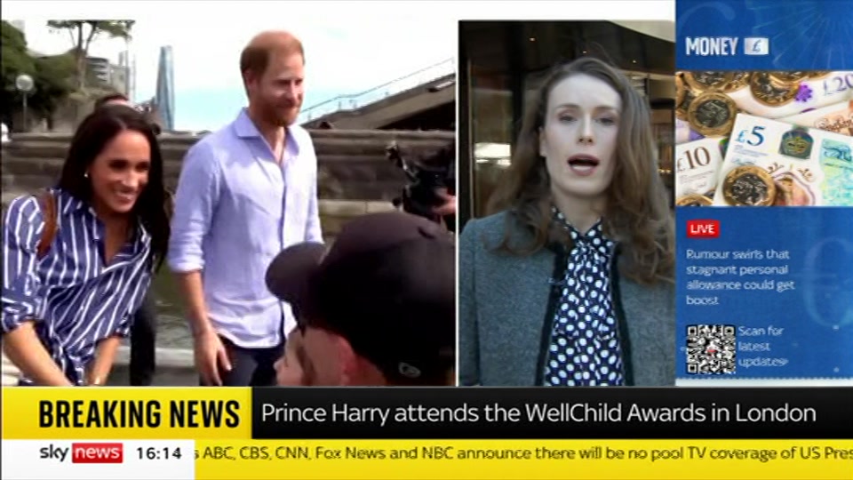 Still from Sky News at 14:00