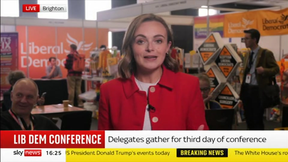 Broadcast still at 25m. Sky News, Sky News Today with Jayne Secker, 21 September 2026.