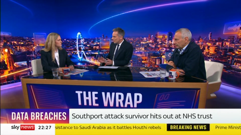 Broadcast still at 27m. Sky News, The Wrap With Anna Botting, 21 September 2026.