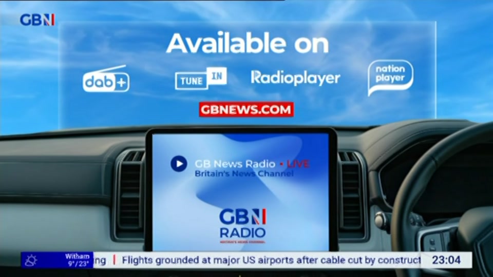 Broadcast still at 4m 30s. GB News, New: Patrick Christys Tonight Late..., 21 September 2026.